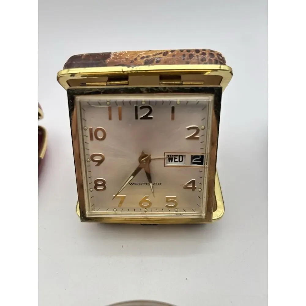 Lot Of 6 Vintage Travelers Alarm Clocks And Other Clocks For Parts And Repair